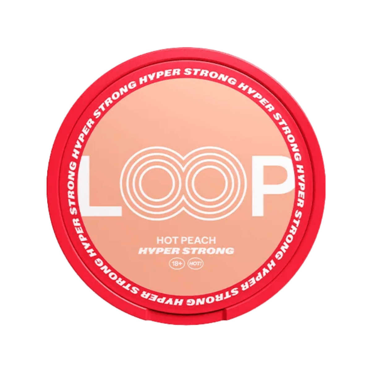 Can of Loop Hot Peach Hyper Strong - Nicotine Pouches