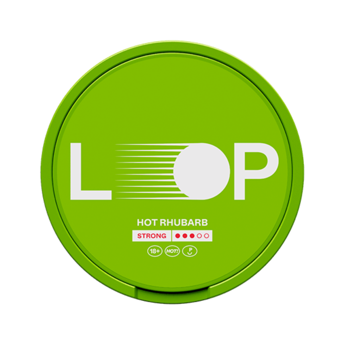Can of Loop Hot Rhuharb Strong - Nicotine Pouches